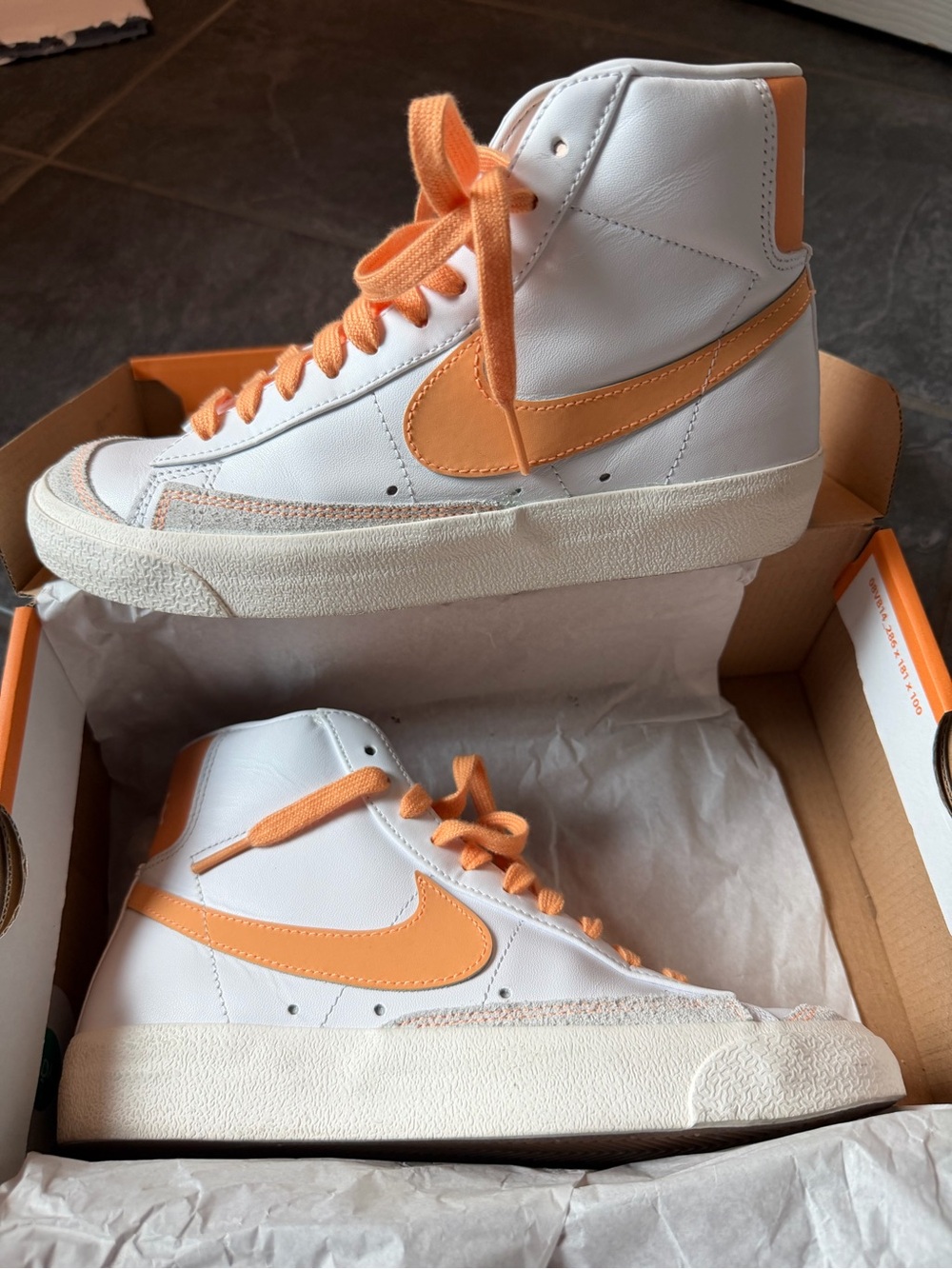 Nike Blazer Mid '77 GS 'White/Peach Cream-Sail”FDD0287 100 5Y Women's Size 6.5